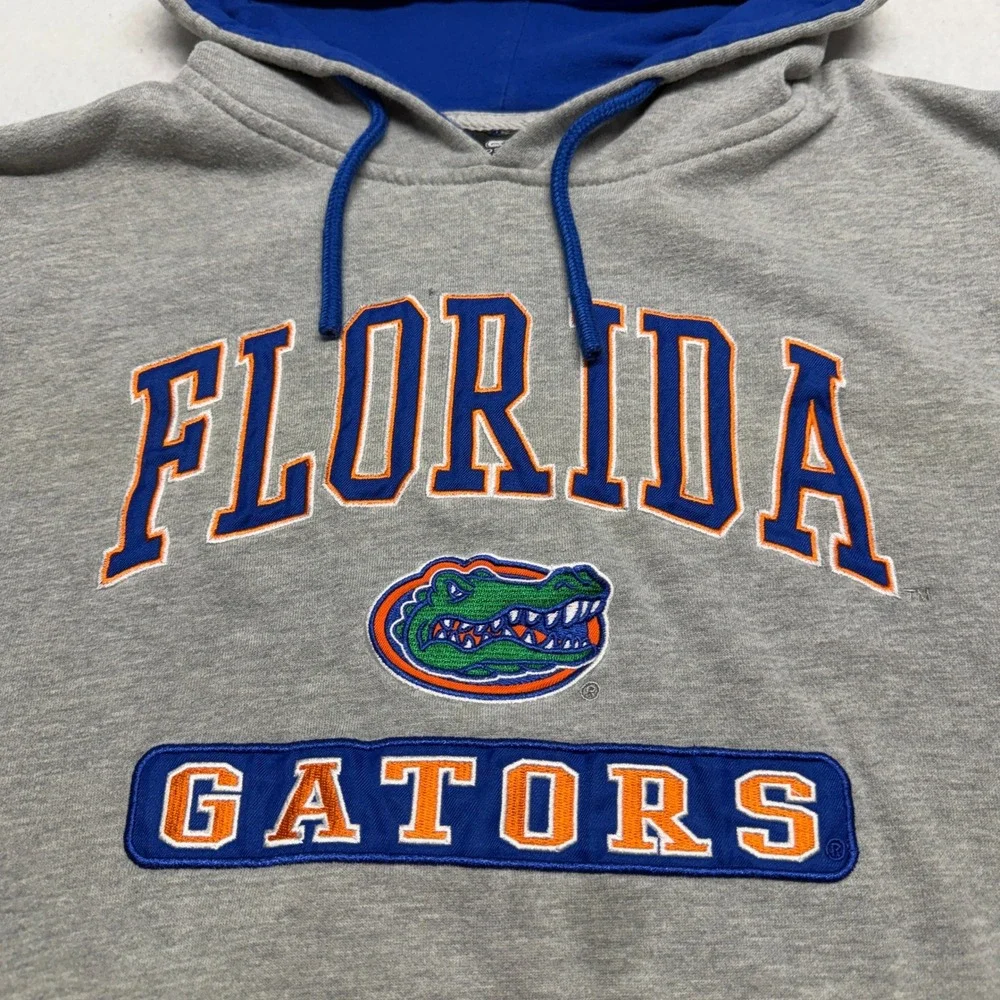 Florida Gators Pullover Hoodie Mens Large Grey Y2K NCAA College‎ Sweatshirt